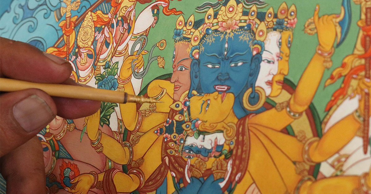 Hoạ phẩm Thangka: màu sắc văn hoá độc đáo vùng đất thiêng Tây Tạng